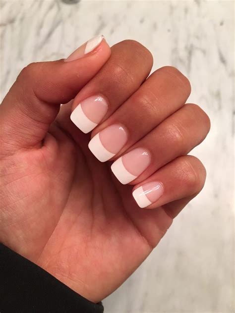 Awasome Short Square French Tip Acrylic Nails References Pippa Nails