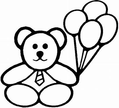 Outline Bear Balloon Clipart Patterns Mama Stained