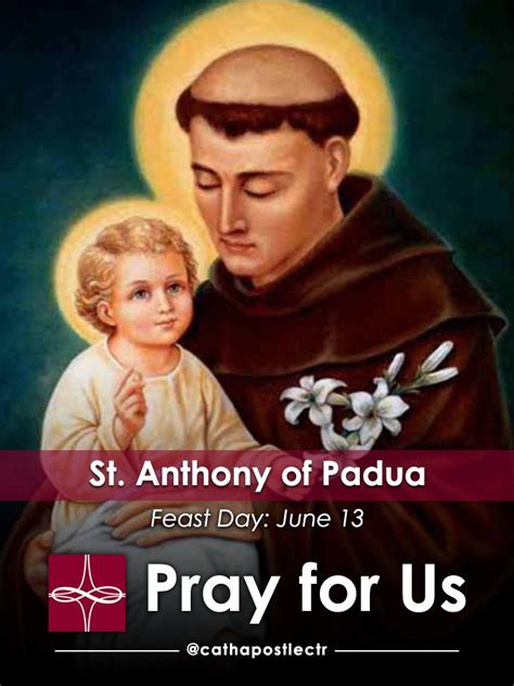 St Anthony Of Padua — Catholic Apostolate Center Feast Days