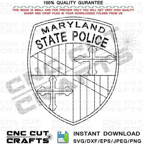 Maryland State Police Svg Vector Badge Patch Logo Emblem Monogram