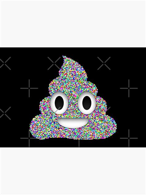 Poop Emoji Pile Of Poo Emoticon Triangles Rainbow Jigsaw Puzzle For
