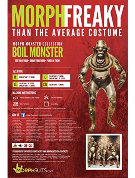 Buy Morphsuits Mens Boil Monster Adult Fun Costume Online Topofstyle