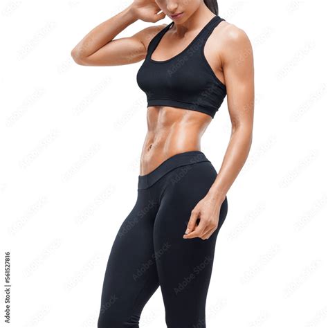 Fitness Woman Fit And Sporty Woman Showing Her Well Trained Body Transparent PNG Photo Of