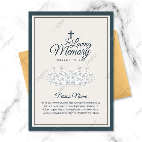 Funeral Invitation Template Download On Pngtree