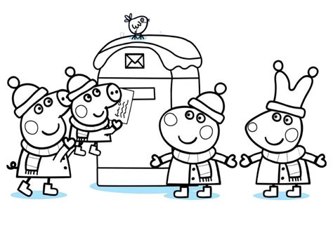 Ausmalbilder peppa wutz, ihre familie und freunde. online drucken