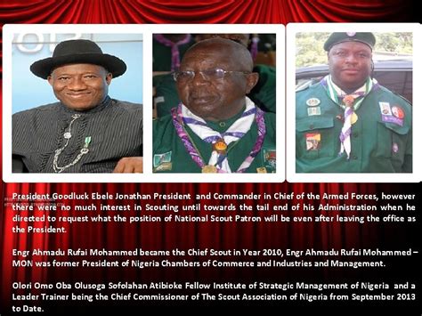 President Goodluck Ebele Jonathan President And Commander In