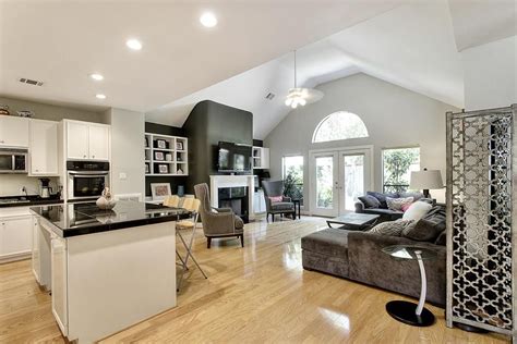 Paint Colors For Open Concept Homes Light Floor And Grey Wall Color