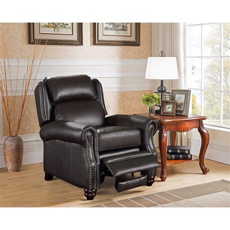 Madison Brown Premium Top Grain Leather Recliner Chair