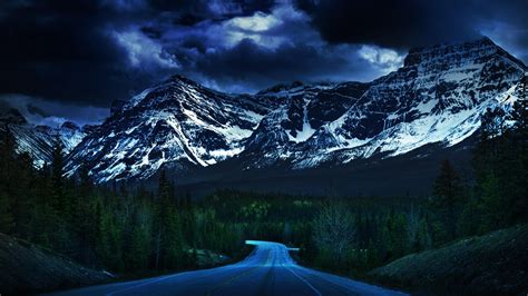 Long Road To The Mountains Hd Desktop Wallpaper Widescreen High
