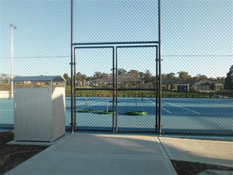 This Example Is M High Black On Black Chainwire Tennis Court With