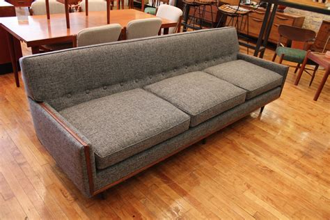 Gentlemens Grey Vintage Mid Century Modern Sofa