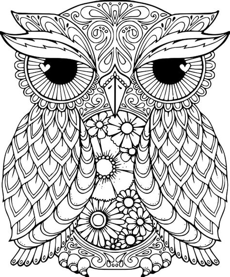 Mandala Owl Standing Coloring Page Download Print Now
