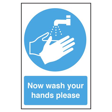 Wash Hands Sign Now Wash Your Hands Please