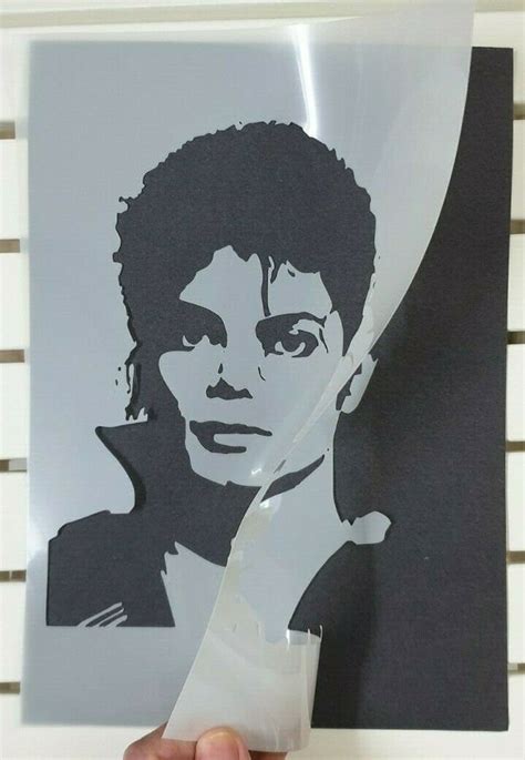 Michael Jackson Portrait Face Stencil Mylar Plastic 190mic A4 Etsy