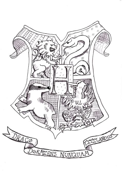 Slytherin Crest Drawing At Getdrawings Free Download