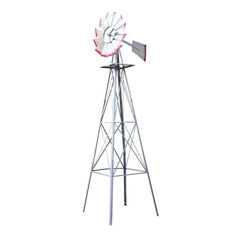 Buy Garden Windmill 6ft 186cm Metal Ornaments Outdoor Decor Ornamental