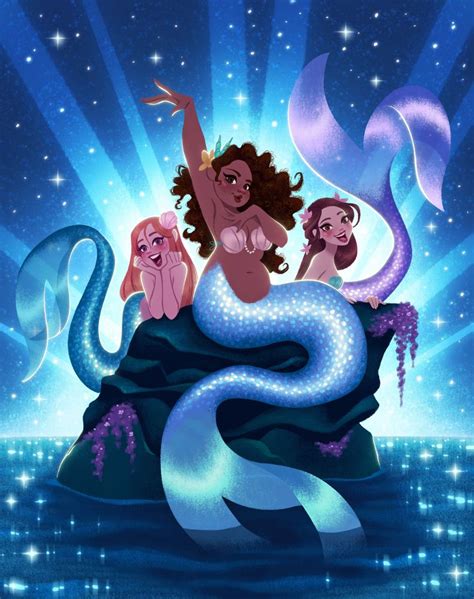 singing siren trio art print by dylan bonner x small in 2021 mermaid art mermaid artwork