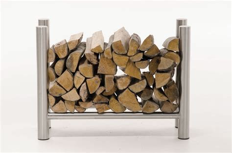 These racks are similar to the round tubular racks, but the thicker gauge, square tube construction allows for greater wood capacity and. Firewood Rack MEDYA Round Stainless Steel Log Basket Stand ...