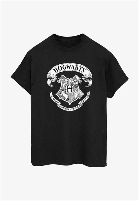 Absolute Cult Harry Potter Hogwarts Crest T Shirt Print Black