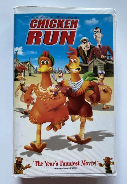 CHICKEN RUN VHS Clamshell Movie Dreamworks The Year S Funniest Movie PicClick