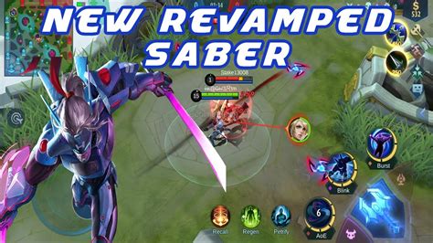 All New Saber Revamp Saber New Skills Animation Mobile Legends Bang