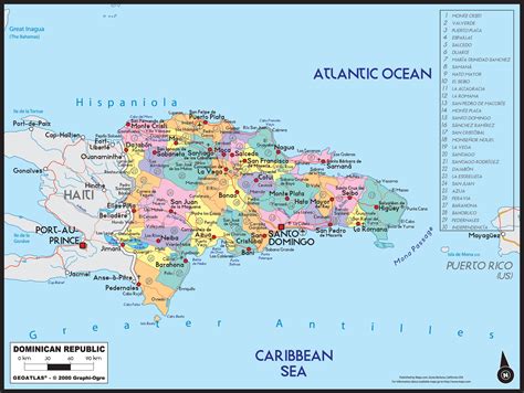 Dominican Republic Map With Cities Maping Resources