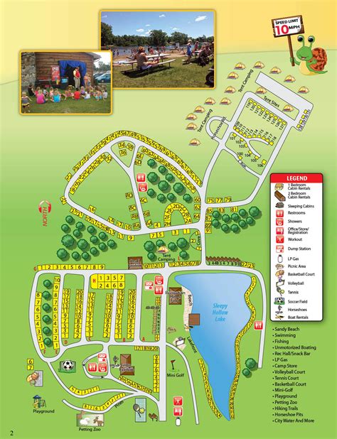 A Map Of The Park With Lots Of Trees And Other Things To See On It