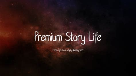Premium Story Life Font Download Free For Desktop And Webfont