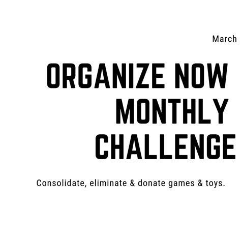 March Organize Now Challenge Jennifer Ford Berry