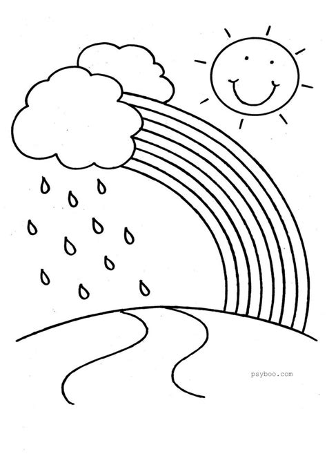 Easy Rainbow Coloring Page ⋆ Printable Coloring Sheets for Free