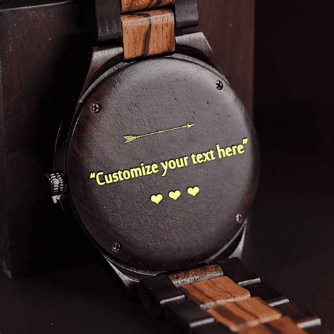 And an anniversary is a great opportunity to slow down and really appreciate your partner. Engraved wooden watch - great gift for man/husband ...