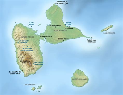 Entdecke guadeloupe in dieser karte von travelario.com mit 8 einträgen. Carte de la Guadeloupe plan des 44 lieux à voir