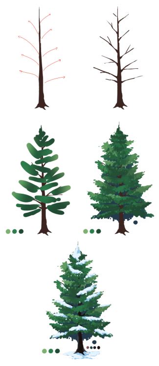Pine trees are one of the trees that's a bit trickysome for me. Learn how to draw Christmas tree tutorials photoshop Tree ...