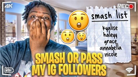 Smash Or Pass My Instagram Followers 😂😲📸 Youtube