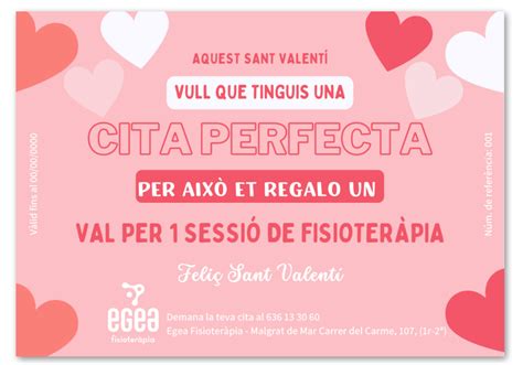 Vale regalo San Valentín Egea Fisioterapia