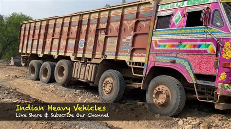 Rescue Video Leyland 16 Chakka Stuck In Mud Road JCB Tata 14