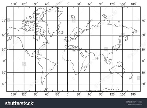 Blank World Map With Longitude And Latitude