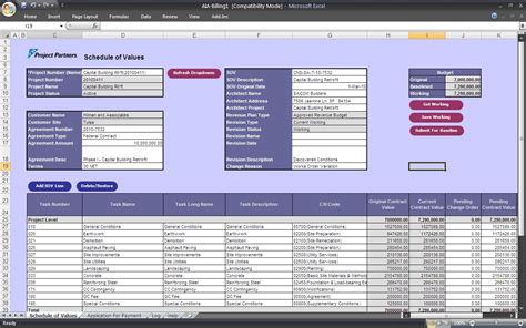 Contractor schedule of values template kleobergdorfbibco | 1280 x 772. Aia Schedule Of Values Spreadsheet Google Spreadshee aia ...