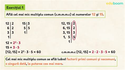 Cel Mai Mic Multiplu Comun Cmmmc Matematica Clasa A 6 A