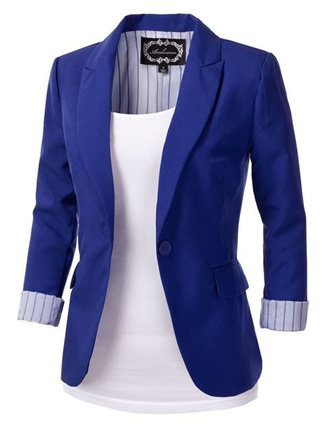 Cobalt Blue Blazer Womens Blue Blazer Women Fashion Clothes