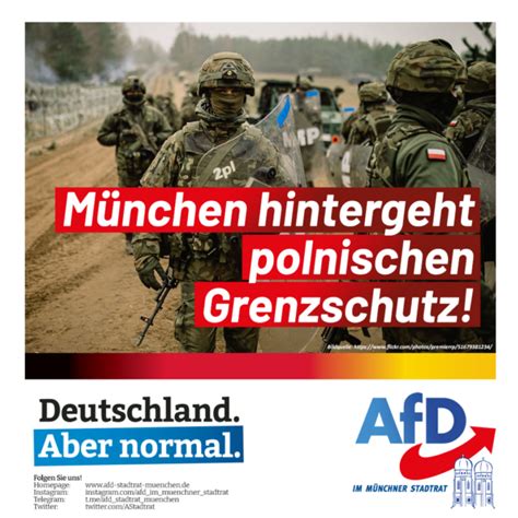 München hintergeht polnischen Grenzschutz AfD Gruppe im Stadtrat der