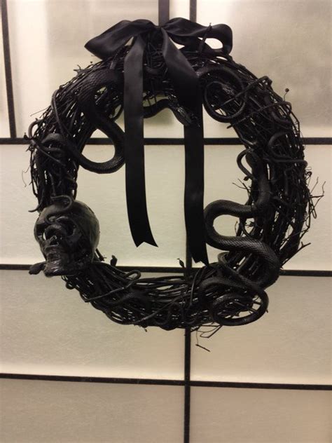 Snake Wreath Etsy Black Wreath Wreaths Wreath Hanger