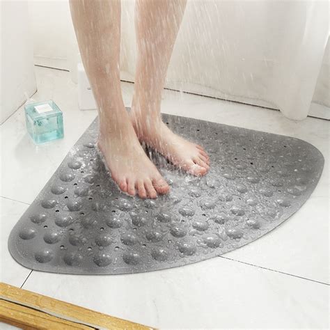 54cm Anti Slip Bath Mat Rubber Suction Shower Mat Foot Massage Pad Non