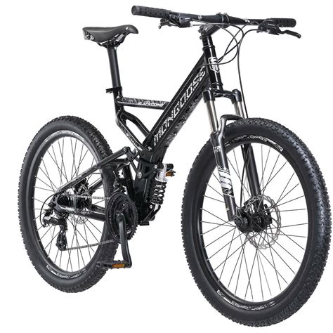 26″ Mongoose Blackcomb Mountain Adult Bike 24 Speed Black Shimano Mtb