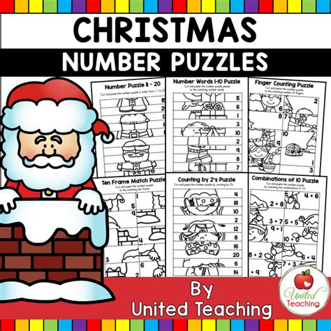Christmas Math Puzzle Worksheets United Teaching