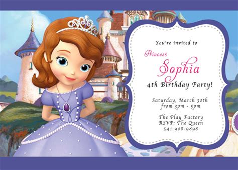 Hey guys are you having a sofia the first birthday party? CUSTOM PHOTO Invitations Disney Sofia The First Birthday