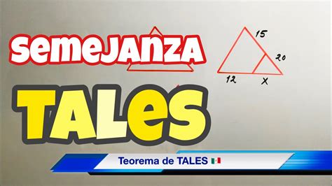 Semejanza Y Teorema De Tales🔺 Triángulos Youtube