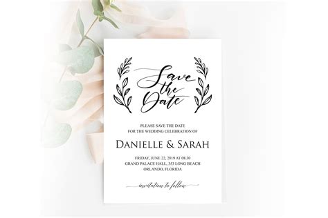 Save The Date Invitation Save The Date Template 348152 Card Making