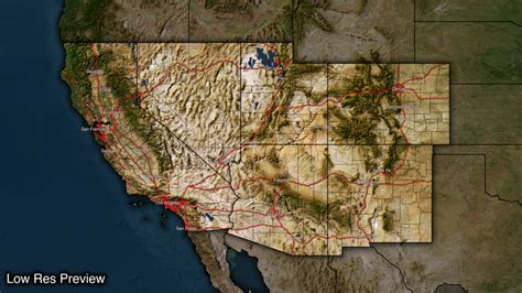 16k Digital Southwest Map Trilogy Maps