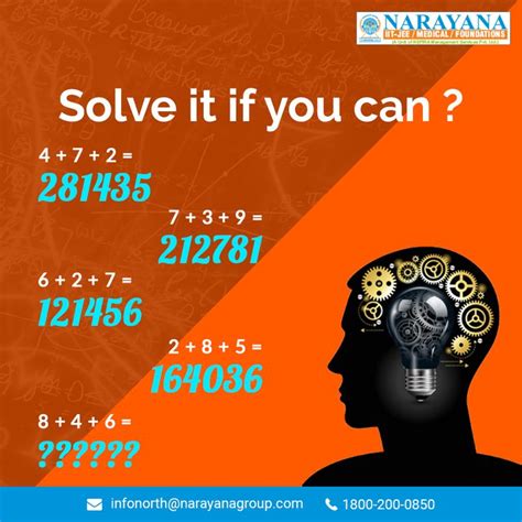 Braintwister Solve The Number Puzzle Narayanaacademy Education